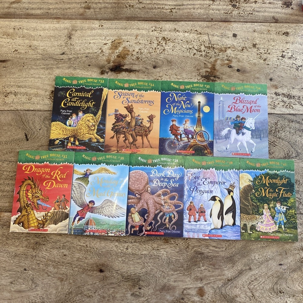 Magic Tree House Merlin Mission Books Lot of 9, 33-41 Series  Mary Pope Osborne